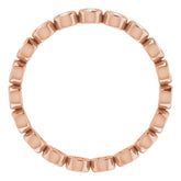 14K Rose 1/2 CTW Natural Diamond Eternity Band Size 7